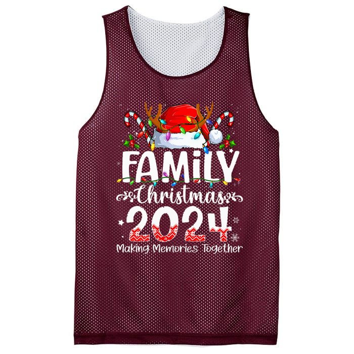 Family Christmas 2024 Matching Squad Santa Elf Funny Xmas Mesh Reversible Basketball Jersey Tank