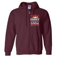 Family Christmas 2024 Matching Squad Santa Elf Funny Xmas Full Zip Hoodie