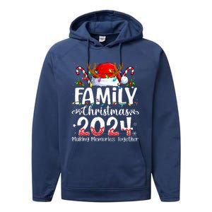 Family Christmas 2024 Matching Squad Santa Elf Funny Xmas Performance Fleece Hoodie