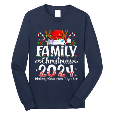 Family Christmas 2024 Matching Squad Santa Elf Funny Xmas Long Sleeve Shirt