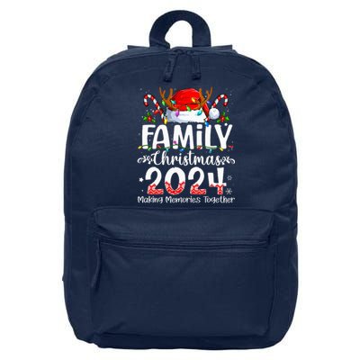 Family Christmas 2024 Matching Squad Santa Elf Funny Xmas 16 in Basic Backpack