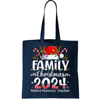 Family Christmas 2024 Matching Squad Santa Elf Funny Xmas Tote Bag