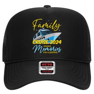 Family Cruise 2024 Sailing Cruising Vacation 2024 High Crown Mesh Back Trucker Hat