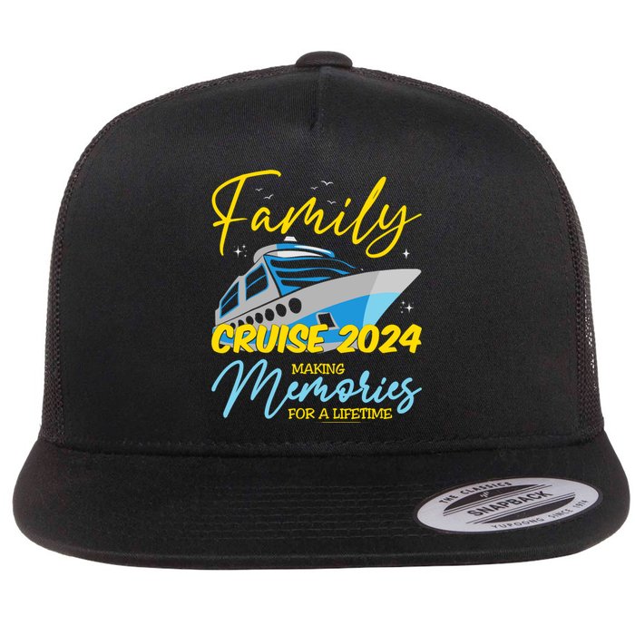 Family Cruise 2024 Sailing Cruising Vacation 2024 Flat Bill Trucker Hat