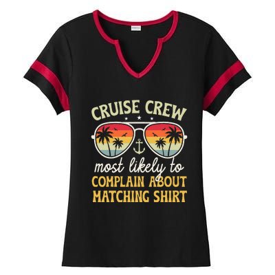 Family Cruise 2024 Most Likely To Complain About Matching Ladies Halftime Notch Neck Tee