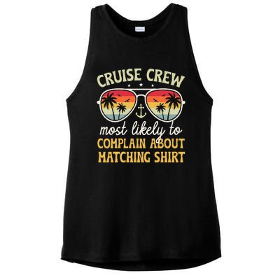 Family Cruise 2024 Most Likely To Complain About Matching Ladies PosiCharge Tri-Blend Wicking Tank