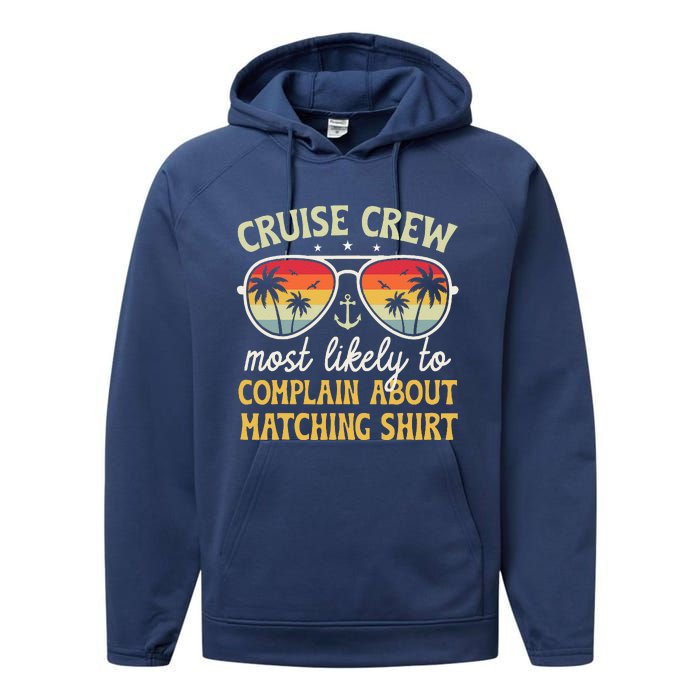 Family Cruise 2024 Most Likely To Complain About Matching Performance Fleece Hoodie