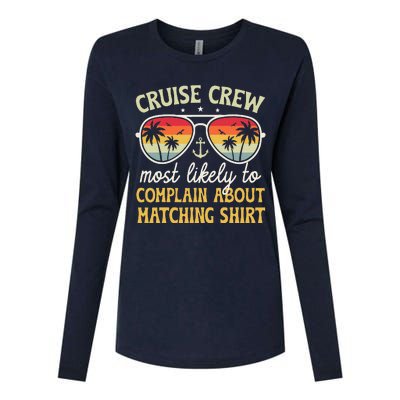 Family Cruise 2024 Most Likely To Complain About Matching Womens Cotton Relaxed Long Sleeve T-Shirt