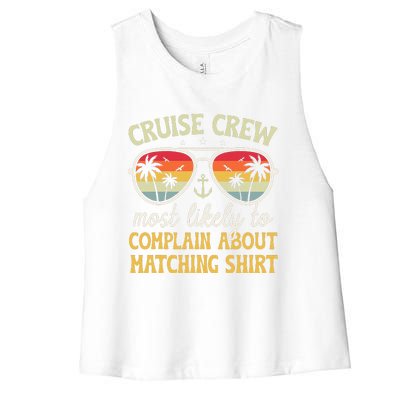 Family Cruise 2024 Most Likely To Complain About Matching Women's Racerback Cropped Tank