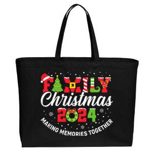 Family Christmas 2024 Matching Outfit Xmas Squad Santa Group Cotton Canvas Jumbo Tote