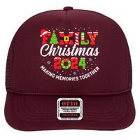 Family Christmas 2024 Matching Outfit Xmas Squad Santa Group High Crown Mesh Back Trucker Hat