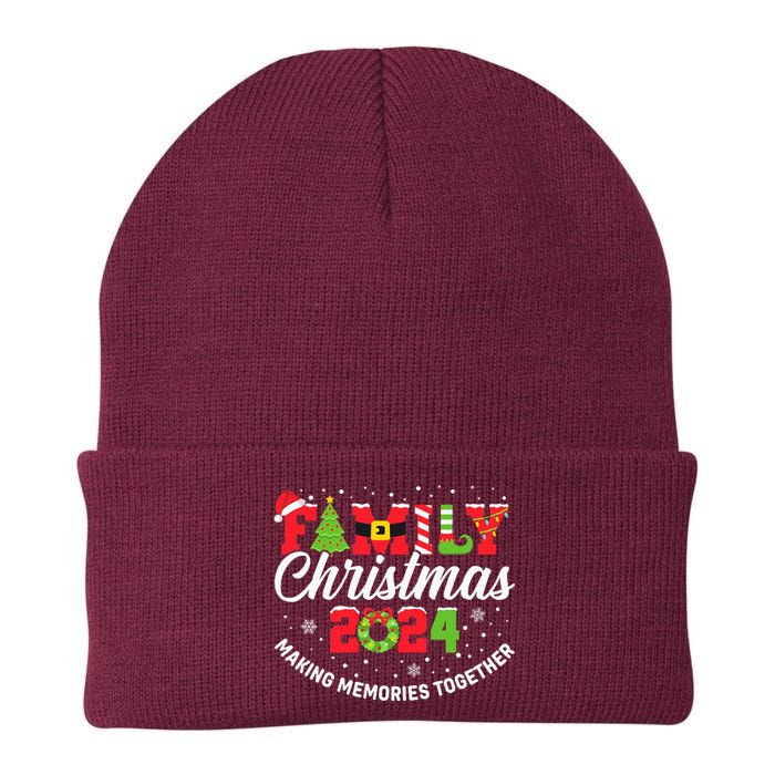 Family Christmas 2024 Matching Outfit Xmas Squad Santa Group Knit Cap Winter Beanie