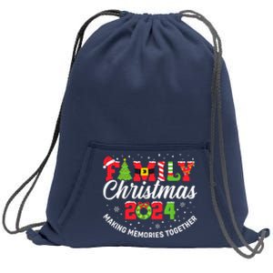 Family Christmas 2024 Matching Outfit Xmas Squad Santa Group Sweatshirt Cinch Pack Bag