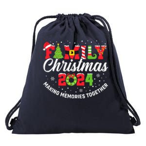 Family Christmas 2024 Matching Outfit Xmas Squad Santa Group Drawstring Bag