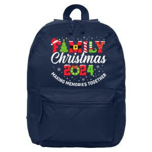 Family Christmas 2024 Matching Outfit Xmas Squad Santa Group 16 in Basic Backpack