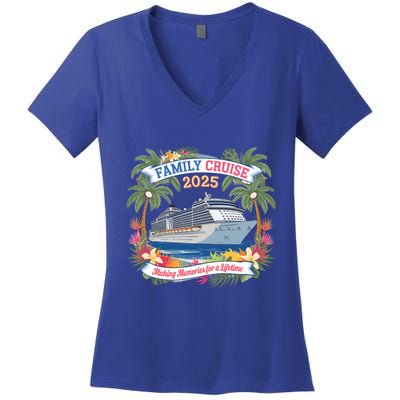 Family Cruise 2025 Vacation Trip Family Matching Cruise Ship Gift Women's V-Neck T-Shirt
