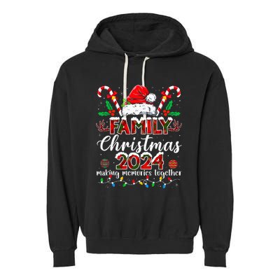 Family Christmas 2024 Matching Squad Santa Elf Funny Xmas Garment-Dyed Fleece Hoodie