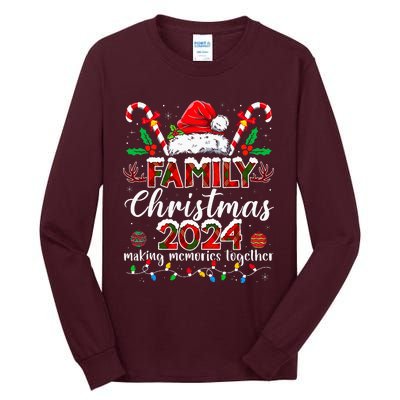 Family Christmas 2024 Matching Squad Santa Elf Funny Xmas Tall Long Sleeve T-Shirt