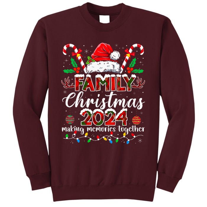 Family Christmas 2024 Matching Squad Santa Elf Funny Xmas Tall Sweatshirt