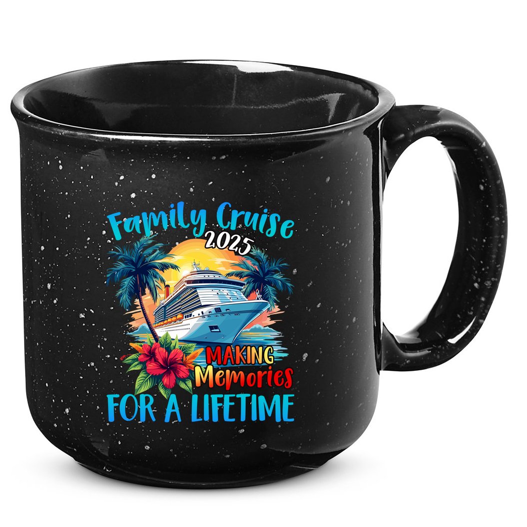 Family Cruise 2025 Vacation Trip Family Matching Cruise Ship Gift 15oz Campfire Ceramic Mug