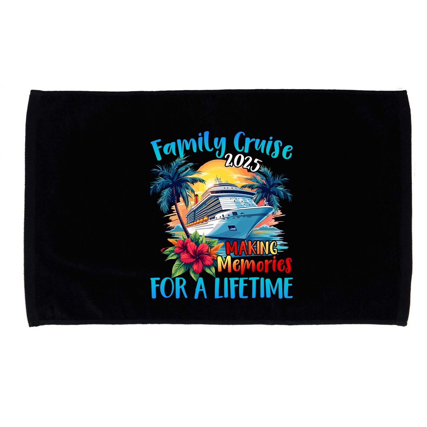 Family Cruise 2025 Vacation Trip Family Matching Cruise Ship Gift Microfiber Hand Towel