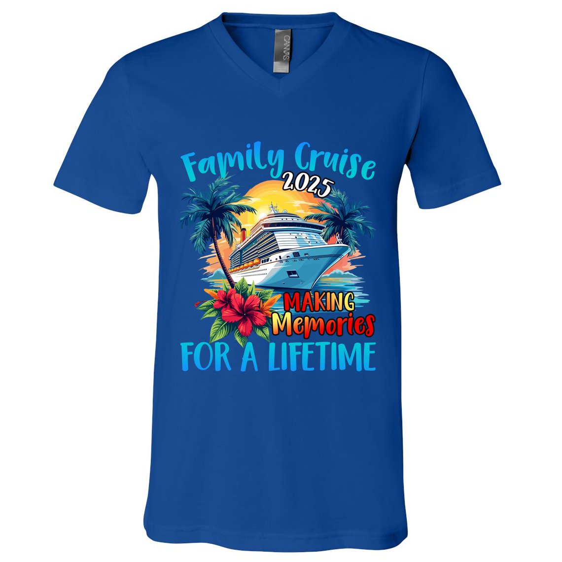 Family Cruise 2025 Vacation Trip Family Matching Cruise Ship Gift V-Neck T-Shirt