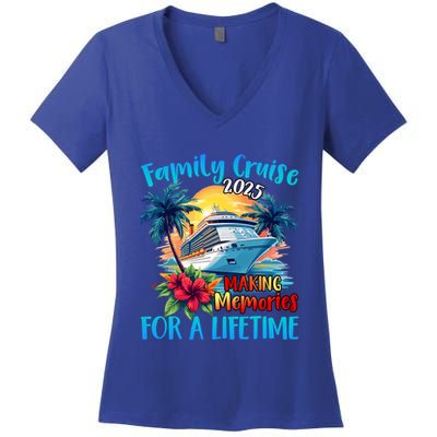 Family Cruise 2025 Vacation Trip Family Matching Cruise Ship Gift Women's V-Neck T-Shirt