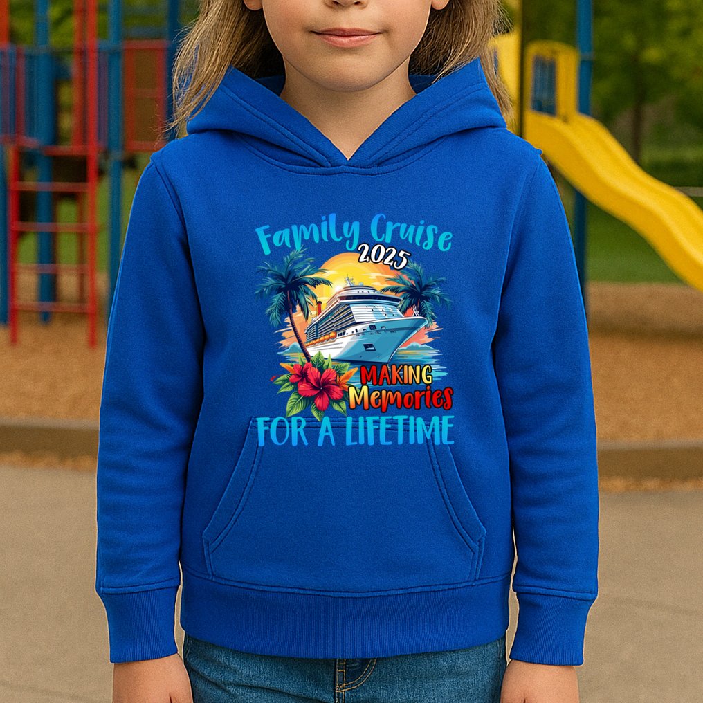 Family Cruise 2025 Vacation Trip Family Matching Cruise Ship Gift Kids Hoodie