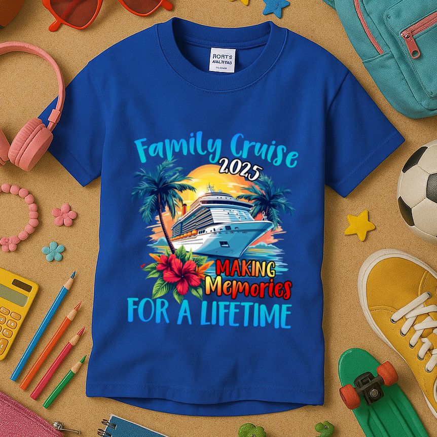 Family Cruise 2025 Vacation Trip Family Matching Cruise Ship Gift Kids T-Shirt