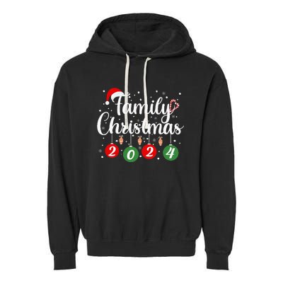 Family Christmas 2024 Xmas Holiday Pajamas Family Vacation Garment-Dyed Fleece Hoodie