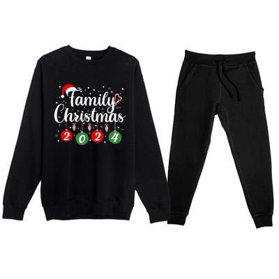 Family Christmas 2024 Xmas Holiday Pajamas Family Vacation Premium Crewneck Sweatsuit Set