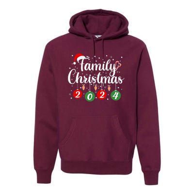 Family Christmas 2024 Xmas Holiday Pajamas Family Vacation Premium Hoodie