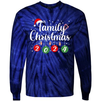 Family Christmas 2024 Xmas Holiday Pajamas Family Vacation Tie-Dye Long Sleeve Shirt