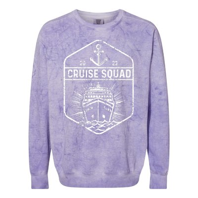 Family Cruise 2024 Matching Family Group Cruise Squad Set Colorblast Crewneck Sweatshirt