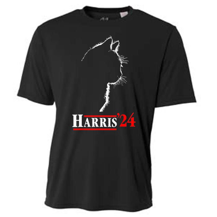 Funny Cat 2024 President Kamala Harris Cat Ladies For Kamala Gift Cooling Performance Crew T-Shirt