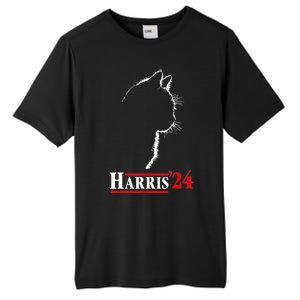 Funny Cat 2024 President Kamala Harris Cat Ladies For Kamala Gift Tall Fusion ChromaSoft Performance T-Shirt