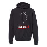 Funny Cat 2024 President Kamala Harris Cat Ladies For Kamala Gift Premium Hoodie