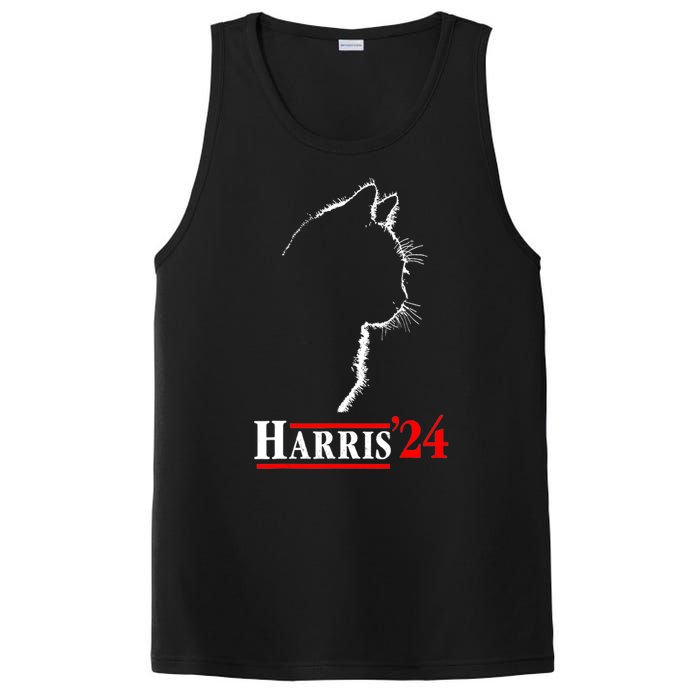 Funny Cat 2024 President Kamala Harris Cat Ladies For Kamala Gift PosiCharge Competitor Tank