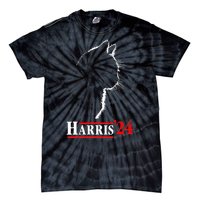 Funny Cat 2024 President Kamala Harris Cat Ladies For Kamala Gift Tie-Dye T-Shirt