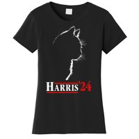 Funny Cat 2024 President Kamala Harris Cat Ladies For Kamala Gift Women's T-Shirt