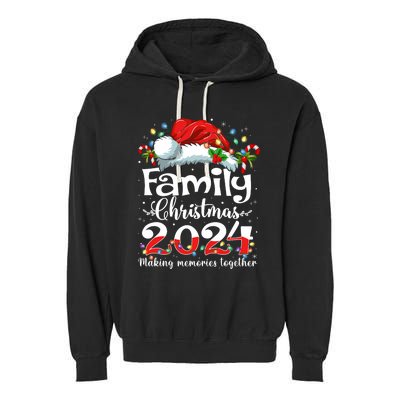 Family Christmas 2024 Matching Squad Santa Elf Funny Xmas Garment-Dyed Fleece Hoodie