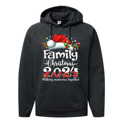 Family Christmas 2024 Matching Squad Santa Elf Funny Xmas Performance Fleece Hoodie