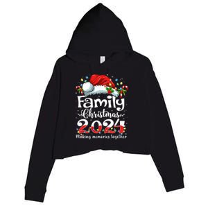 Family Christmas 2024 Matching Squad Santa Elf Funny Xmas Crop Fleece Hoodie