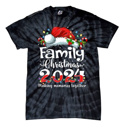 Family Christmas 2024 Matching Squad Santa Elf Funny Xmas Tie-Dye T-Shirt