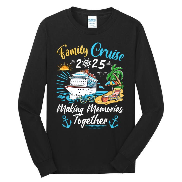 Family Cruise 2025 Family Matching Cruise Vacation Party Tall Long Sleeve T-Shirt