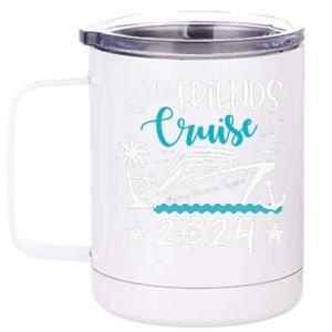 Friends Cruise 2024 Matching Vacation Group Trip Party 12 oz Stainless Steel Tumbler Cup