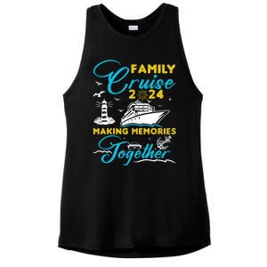 Family Cruise 2024 Making Memories Together Summer Trip Ship Ladies PosiCharge Tri-Blend Wicking Tank