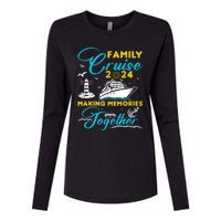 Family Cruise 2024 Making Memories Together Summer Trip Ship Womens Cotton Relaxed Long Sleeve T-Shirt