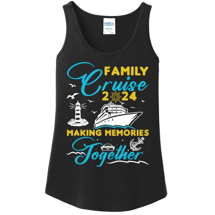 Family Cruise 2024 Making Memories Together Summer Trip Ship Ladies Essential Tank