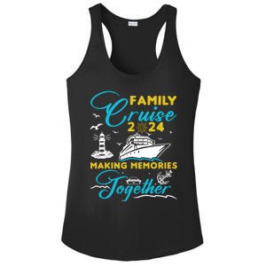 Family Cruise 2024 Making Memories Together Summer Trip Ship Ladies PosiCharge Competitor Racerback Tank